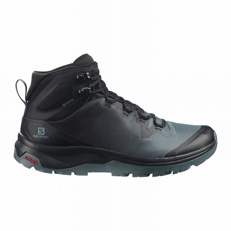 Zapatillas Trekking Salomon Mujer Azules Oscuro / Negras - Salomon Argentina VAYA MID GORE-TEX ,5137